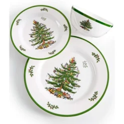 Spode Christmas Tree Melamine Dinner Plate (Set Of 4) - 11 Inch Shatterproof Serving Plate - Festive Tableware, Dishwasher Safe Dinnerware -Spode GUEST 31646a20 e68f 44c7 8566 ff9dc9589a2b