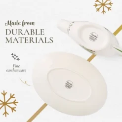 Spode Portmeirion Christmas Tree 9 Oz Gravy Boat & Stand - Festive Porcelain Sauce Boat With Tray For Holiday Gatherings - Microwave, Dishwasher, Oven Safe -Spode GUEST 3219ae7d 32f0 41dc b8a7 90e45e6d62bb