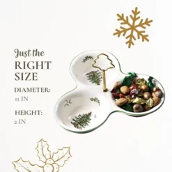 Spode Christmas Tree 3 Section Server With Tree Handle - Divided Serving Tray - Festive Earthenware Tableware For Seasonal Entertaining And Hosting -Spode GUEST 35c53dbd 9cda 4137 b2e4 43ef7d51a74c