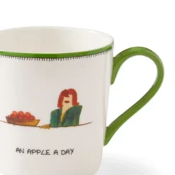 Spode Kit Kemp 12oz Doodle Mug, An Apple A Day- Unique Doodle Pattern, Fine China, Dishwasher Safe, For Coffee And Tea, Ideal Celebration Gift -Spode GUEST 361ec601 7c86 4f55 8e5a 53f1b53b61b4