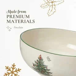 Spode Christmas Tree 5.5-Inch Fruit Salad Bowl - Versatile Earthenware Bowl For Cereal, Desserts - Dishwasher, Microwave, Freezer, Oven Safe -Spode GUEST 3c642f0b 131e 4cd7 aa7c 663abb90af1b