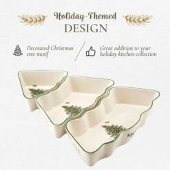 Spode Christmas Tree Dip Bowl Set - 3-Piece Ceramic Christmas Dipping Bowls - Festive Salsa Bowls - Holiday Dinnerware & Seasonal Tableware -Spode GUEST 3ca28bae a350 4eb6 a6e2 ee0415396334