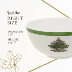 Spode Christmas Tree 6-Inch Melamine Bowls - Set Of 4 Festive Bowls For Soup, Dessert, Holiday Dishes - Durable, Dishwasher Safe - Versatile Tableware -Spode GUEST 3e280536 7531 4a9e 8caa 17dfd0fcdff5