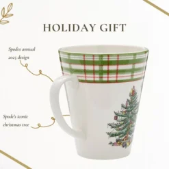 Spode Christmas Tree Mug, 14oz - Porcelain Holiday Mug With Tartan Border & Handle, Dishwasher & Microwave Safe - Ceramic Festive Cups 12 Spode Christmas Tree Mug, 14oz - Porcelain Holiday Mug With Tartan Border & Handle, Dishwasher & Microwave Safe - Ceramic Festive Cups -Spode GUEST 42a597d7 740b 4537 b139 2c6ffffd38c0