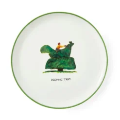 Spode Kit Kemp Doodle 10.7" Cake Stand, Keeping Trim Tagline, Fine China, Dishwasher Safe, Elegant Presentation, For Showcasing Cakes & Pastries