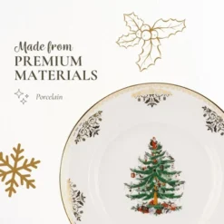 Spode Christmas Tree Gold Dinner Plate, 10.5-Inch Porcelain Dinner & Appetizer Plate, Microwave & Dishwasher Safe, Festive Collectible Dining Plate -Spode GUEST 44a5ca33 a73a 47bd 9958 093b50f94369