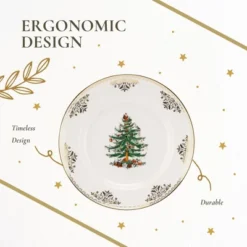 Spode Christmas Tree Gold Dinner Plate, 10.5-Inch Porcelain Dinner & Appetizer Plate, Microwave & Dishwasher Safe, Festive Collectible Dining Plate -Spode GUEST 4baf0544 0b8b 49cf 9e6b aaa7d891c754