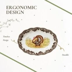 Spode Woodland Turkey Oval Fluted Dish - Porcelain Thanksgiving Tray, Serve Appetizers Or Desserts, 6 In - Oven, Microwave, Freezer Safe 13 Spode Woodland Turkey Oval Fluted Dish - Porcelain Thanksgiving Tray, Serve Appetizers Or Desserts, 6 In - Oven, Microwave, Freezer Safe -Spode GUEST 4cf5dbd2 7d80 4f82 a662 560397d48510