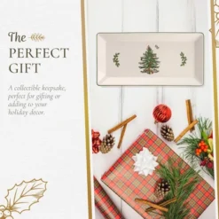 Spode Christmas Tree 14-Inch Rectangular Sandwich Tray, Porcelain Serving Platter - Tableware With Festive Charm, Dishwasher, Microwave, Freezer Safe -Spode GUEST 4cf7ac4a 83be 43e0 9852 c85af0a7955d