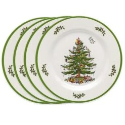 Spode Christmas Tree Melamine Dinner Plate (Set Of 4) - 11 Inch Shatterproof Serving Plate - Festive Tableware, Dishwasher Safe Dinnerware -Spode GUEST 4df571d9 636e 4043 8efc 4b4cadbc8c92