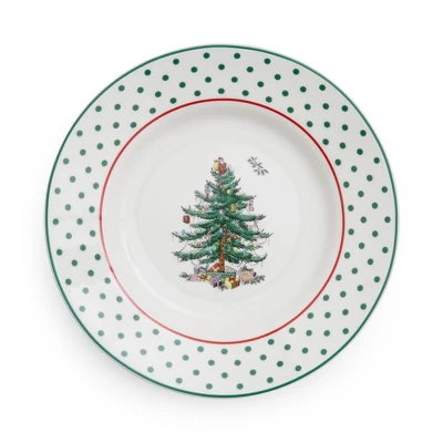 Spode Christmas Tree 6" Polka Dot Tidbit Plates (Set Of 4) - Appetizer Plates With Festive Polka Dot Border - Dishwasher & Microwave Safe Porcelain 5 Spode Christmas Tree 6" Polka Dot Tidbit Plates (Set Of 4) - Appetizer Plates With Festive Polka Dot Border - Dishwasher & Microwave Safe Porcelain - Image 3