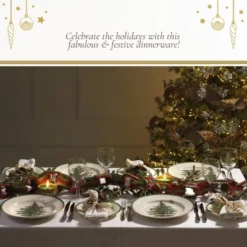 Spode Christmas Tree Sculpted 4-Section Tray - 1-Inch Divided Holiday Serveware In Fine Porcelain - Dishwasher, Microwave, Oven Safe -Spode GUEST 521b314e b0c8 453d a3c0 f022756aa2d7