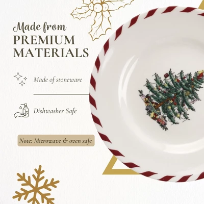 Spode Christmas Tree Peppermint Canape Plates - Set Of 4 5 Spode Christmas Tree Peppermint Canape Plates - Set Of 4 - Image 3
