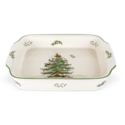 Spode Christmas Tree Rectangular Handled Dish -Spode GUEST 569f719f 637f 428d 97b9 971d02ad920c