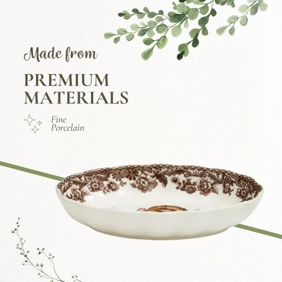 Spode Woodland Turkey Oval Fluted Dish - Porcelain Thanksgiving Tray, Serve Appetizers Or Desserts, 6 In - Oven, Microwave, Freezer Safe 5 Spode Woodland Turkey Oval Fluted Dish - Porcelain Thanksgiving Tray, Serve Appetizers Or Desserts, 6 In - Oven, Microwave, Freezer Safe - Image 3
