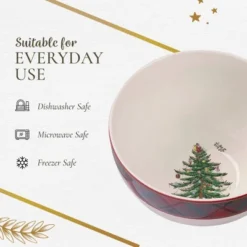 Spode Christmas Tree 6-Inch Rice Bowl, Set Of 4 - Round Ceramic Bowls For Soup, Stews, Frozen Meals, And Sticky Rice - Dishwasher, Microwave Safe -Spode GUEST 5a06d394 e481 4691 bbca 17b915508f0a