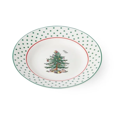 Spode Christmas Tree 6" Polka Dot Tidbit Plates (Set Of 4) - Appetizer Plates With Festive Polka Dot Border - Dishwasher & Microwave Safe Porcelain 4 Spode Christmas Tree 6" Polka Dot Tidbit Plates (Set Of 4) - Appetizer Plates With Festive Polka Dot Border - Dishwasher & Microwave Safe Porcelain - Image 2