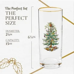 Spode Christmas Tree 15oz Highball Glasses, Set Of 4 - Gold-Rimmed Elegant Holiday-Themed Glassware, Festive Holiday Drinkware For Christmas Parties 11 Spode Christmas Tree 15oz Highball Glasses, Set Of 4 - Gold-Rimmed Elegant Holiday-Themed Glassware, Festive Holiday Drinkware For Christmas Parties -Spode GUEST 5e011444 e47e 4473 9735 2e5ff9135398