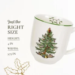 Spode Christmas Tree Cafe Mug - 14 Oz Ceramic Holiday Coffee Mugs - Festive Design With Santa And Christmas Tree Motif - Microwave & Dishwasher Safe -Spode GUEST 5ee16bd2 3fc7 46f1 8e4c 82c9884c1b57