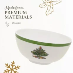 Spode Christmas Tree 6-Inch Melamine Bowls - Set Of 4 Festive Bowls For Soup, Dessert, Holiday Dishes - Durable, Dishwasher Safe - Versatile Tableware -Spode GUEST 5f7f3443 6ff9 42cb ac94 ae8b9c8b261c
