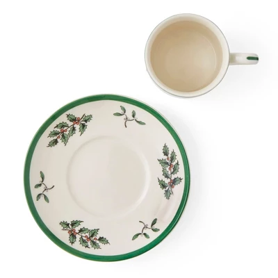 Spode Christmas Tree Espresso Cup & Saucer Set (Set Of 4) - Festive 3 Ounce Coffee Mugs With Saucers, Fine Earthenware - Dishwasher & Microwave Safe 7 Spode Christmas Tree Espresso Cup & Saucer Set (Set Of 4) - Festive 3 Ounce Coffee Mugs With Saucers, Fine Earthenware - Dishwasher & Microwave Safe - Image 5