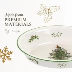 Spode Christmas Tree Oval Rim Dish (12.5" X 8.75") Festive Deep Baking Pan - Fine Porcelain, Microwave, Freezer, Dishwasher Safe -Spode GUEST 64edaf3a 1508 4785 9e18 66a8dd3f23b5