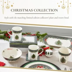 Spode Christmas Tree 5-Piece Mug & Tin Set - Fine China Mugs & Cork Coasters, Holiday Beverage Essentials, Festive Gift For Collectors -Spode GUEST 652ddc95 1d0e 4288 bbf6 43d59cbbe9f7