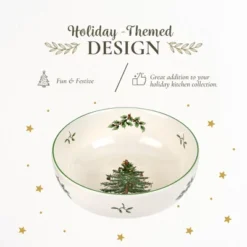 Spode Christmas Tree Individual Fruit Bowl - 7 Inch Porcelain Oatmeal, Salad, Soup, Cereal, Breakfast, Dessert Bowl - Microwave & Dishwasher Safe -Spode GUEST 6531cee5 347f 4151 a998 70a4d49fbd01