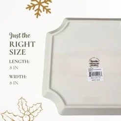 Spode Christmas Tree Canape Plate - 8" Holiday Serving Dish - Fine Porcelain With Red Border, Dishwasher Safe - Ideal Christmas Tableware -Spode GUEST 662e9cbf 4461 4165 9498 59da3a3360ef