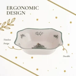 Spode Christmas Tree 9.5-Inch Square Salad Bowl - Ceramic Earthenware Serving Bowl - Festive Holiday Dinnerware With Iconic Christmas Tree Design -Spode GUEST 6c2e5fd5 4a63 43bf a215 5853fa2476bb
