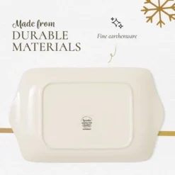Spode Christmas Tree Peppermint Dessert Tray (12" X 7.25") - Festive Porcelain Serving Tray For Appetizers, Charcuterie, Snacks, Desserts -Spode GUEST 7121c133 2618 4564 8d84 1b0192e4225d