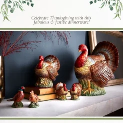 Spode Woodland Festive Woodland Pheasant Salt & Pepper Shakers - Rustic Bird Table Accents, Fall Dining Décor, Male And Female Dolomite Pheasants -Spode GUEST 7154b91f 3301 4604 aae8 84971b1ae4ab