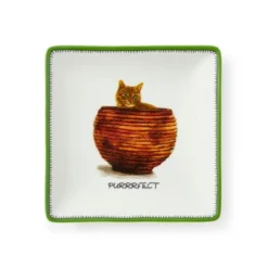 Spode Kit Kemp 4.5" Doodles Trinket Tray, Purrrfect Tagline, Fine China, Dishwasher Safe, Ideal For Jewelry, Keys, And Coins, Home, Entertainment -Spode GUEST 725ff0f1 dcbf 4ca9 a93d 4d142f3b1ea7