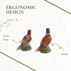 Spode Woodland Festive Woodland Pheasant Salt & Pepper Shakers - Rustic Bird Table Accents, Fall Dining Décor, Male And Female Dolomite Pheasants -Spode GUEST 73e3ccd1 03cd 408c 9ae5 2a43d944d61a