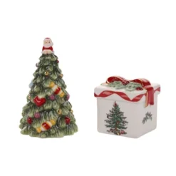 Spode Christmas Tree Tree And Gifta Salt And Pepper Shaker Set (2-Piece)- Holiday Kitchen & Table Décor - Festive Home Accent -Spode GUEST 77912d82 ad92 4ab4 abb5 c39d934345be