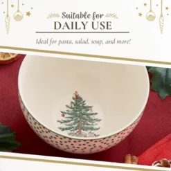 Spode Christmas Tree Polka Dot Rice Bowl - 6-Inch Porcelain Soup Bowls For The Holidays, Christmas Kitchen Bowls, Dishwasher And Microwave Safe -Spode GUEST 79127240 5f8f 4407 b566 cd515cb15c70