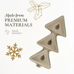 Spode Christmas Tree 4-Piece Serving Set - 12-Inch Tree Shaped Stoneware Platter With 3 Dip Bowls - Dishwasher Safe Festive Christmas Tableware -Spode GUEST 792f1112 23e7 4ec7 9e15 3ab8be60c7f3