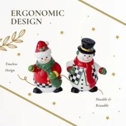 Spode Christmas Tree Snowman Salt And Pepper Shaker Set (2 Piece) - Holiday Kitchen & Table Décor - Festive Home Accent -Spode GUEST 7953ca4c 9870 4bf8 a7bf 93446cf9311d