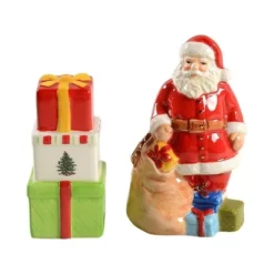 Spode Christmas Tree Santa And Gifts Salt And Pepper Shaker Set, 2-Piece, Christmas Gift/Stocking Stuffer For Collectors & Holiday Enthusiasts -Spode GUEST 7b2d178c 8b9b 4541 b562 2578437126db