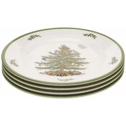 Spode Christmas Tree Melamine Dinner Plate (Set Of 4) - 11 Inch Shatterproof Serving Plate - Festive Tableware, Dishwasher Safe Dinnerware -Spode GUEST 7eba6142 afef 4d3b b836 549b63c77d55