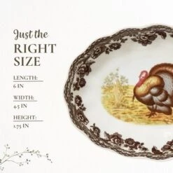 Spode Woodland Turkey Oval Fluted Dish - Porcelain Thanksgiving Tray, Serve Appetizers Or Desserts, 6 In - Oven, Microwave, Freezer Safe 14 Spode Woodland Turkey Oval Fluted Dish - Porcelain Thanksgiving Tray, Serve Appetizers Or Desserts, 6 In - Oven, Microwave, Freezer Safe -Spode GUEST 84563732 ba25 4a10 8661 9896aeb8e3ac