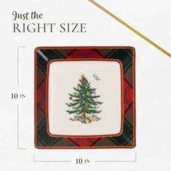 Spode Christmas Tree Tartan Square Platter - 10" - Traditional Tartan Plaid Design With Iconic Tree Motif - Microwave And Dishwasher Safe 14 Spode Christmas Tree Tartan Square Platter - 10" - Traditional Tartan Plaid Design With Iconic Tree Motif - Microwave And Dishwasher Safe -Spode GUEST 8650e62a 7d86 45ea 99c9 a9be1006bd6b