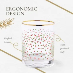 Spode Christmas Tree 14 Fl. Oz. Double Old Fashion Glass (Set Of 4), Polka Dot - Whiskey Glasses & Bourbon Glasses For Festive Entertaining -Spode GUEST 8889b9fd 5686 43fc a3ec 8f14839aa6c8
