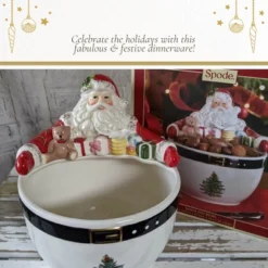 Spode Christmas Tree 7-Inch Santa Nut Bowl - Decorative Serving Bowl For Candies, Nuts, Or Desserts - Christmas Holiday Season, Fine Earthenware -Spode GUEST 8c3badf9 6fa8 4b50 864c 0098e24932ba