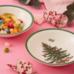Spode Christmas Tree Ascot Cereal Bowls Set Of 4, Use For Breakfast, Oatmeal, Cereal, Or Soup Made Of Fine Earthenware, Measures 8-Inch -Spode GUEST 900b4762 c90e 4e1d b7aa 14708b605f15