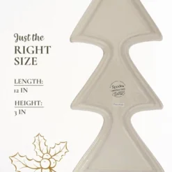 Spode Christmas Tree 4-Piece Serving Set - 12-Inch Tree Shaped Stoneware Platter With 3 Dip Bowls - Dishwasher Safe Festive Christmas Tableware -Spode GUEST 928cdf55 e9a9 4c33 baf6 74e82fb083c8