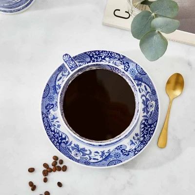 Spode Blue Italian 20oz Jumbo Cup & Saucer Set - Scenic Motif & Decorative Border - Elegant Hot Beverage Mug For Tea, Coffee 7 Spode Blue Italian 20oz Jumbo Cup & Saucer Set - Scenic Motif & Decorative Border - Elegant Hot Beverage Mug For Tea, Coffee - Image 6