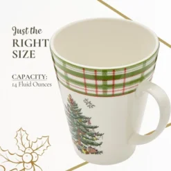 Spode Christmas Tree Mug, 14oz - Porcelain Holiday Mug With Tartan Border & Handle, Dishwasher & Microwave Safe - Ceramic Festive Cups 13 Spode Christmas Tree Mug, 14oz - Porcelain Holiday Mug With Tartan Border & Handle, Dishwasher & Microwave Safe - Ceramic Festive Cups -Spode GUEST 94ac624e 0190 49e4 8935 50a4c408ae24