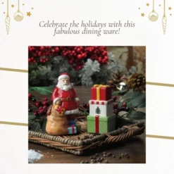 Spode Christmas Tree Santa And Gifts Salt And Pepper Shaker Set, 2-Piece, Christmas Gift/Stocking Stuffer For Collectors & Holiday Enthusiasts -Spode GUEST 96c5d3c0 471f 4f3b b90b 662a3d45cfde