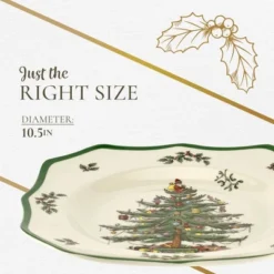 Spode Christmas Tree Scalloped Dinner Plate -Spode GUEST 9755c18e 336a 42e4 b738 310ea5cc70c5